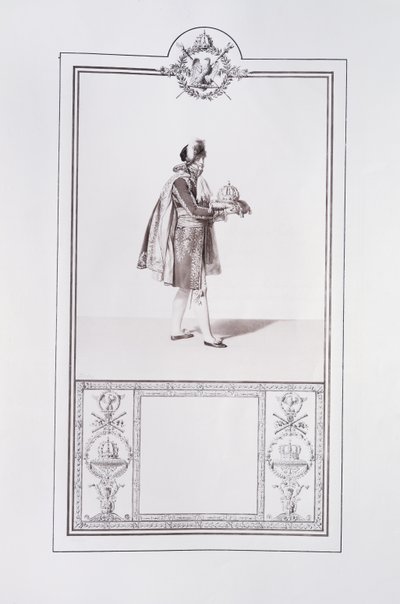 Kostüm eines französischen Prinzen für die Krönung von Kaiser Napoleon I. und Kaiserin Josephine in Paris am 2. Dezember 1804, Illustration aus dem 